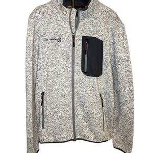 Free Country Mens Fleece Lined Full Zip Jacket Size L Outdoors Pockets Casual